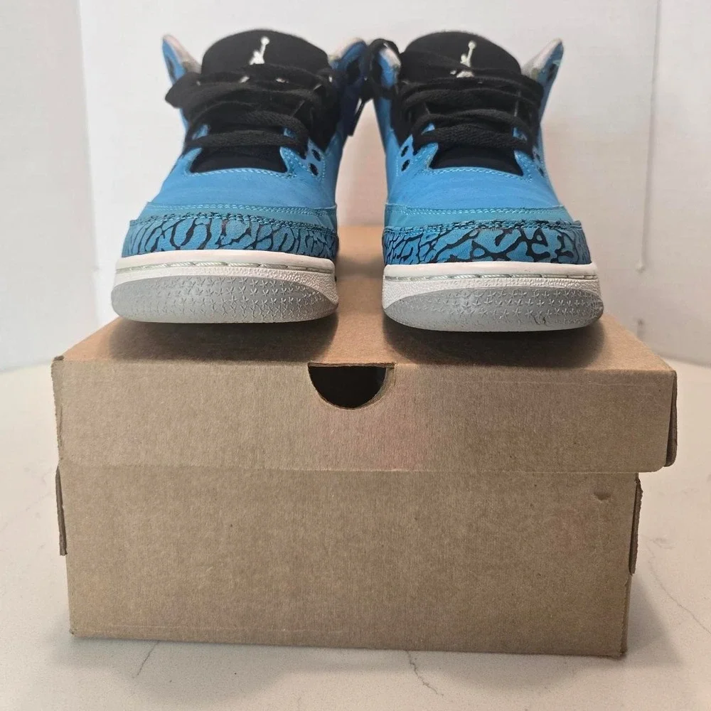 2014 Air Jordan 3 Retro Dark Powder Blue/Black-Wolf Grey-White Grade School